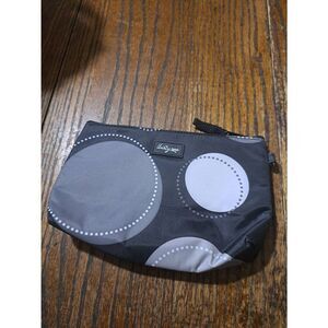 Thirty One Bag Cosmetic Travel Bag Black Grey White